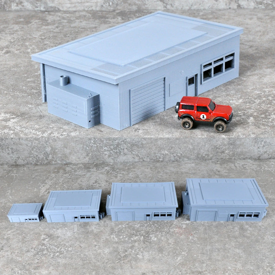 Assembly Architectural Sand Table Bungalow Garage Villa Office Building Railway Railroad Diorama Scale Model Kit 1/64/72/87/150