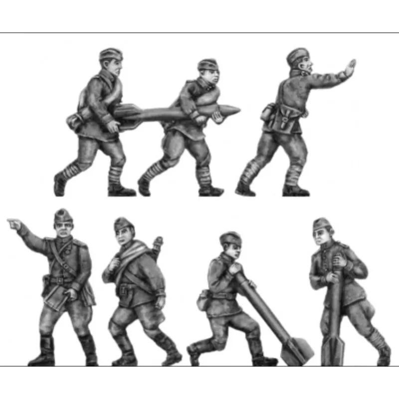 1/72 Scale Diecast Resin Figure Model Kit WWII Soviet Katyusha Crew 7 Figures Unpainted