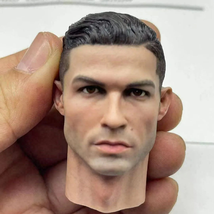1/6 Scale Cristiano Ronaldo Head Sculpt Calm/Smile Ver. Head Carving Model Fit 12