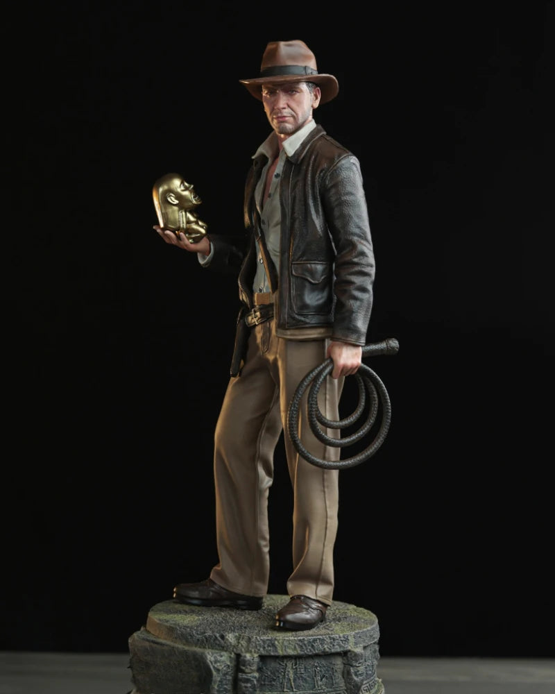 1/24 Scale Diecast Resin Figure Model Kit Cowboy Adventurer Indiana Jones Hobby Miniature Toys Unassembled Unpainted DIY Diorama