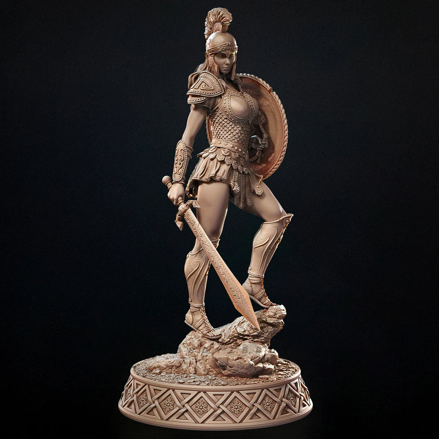 Greek Warrior Athena 38mm Resin Figure Kit - resin model view 3
