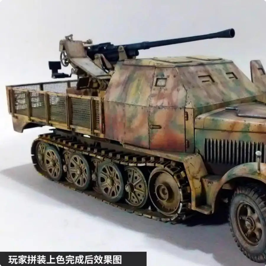 WWII German Sd.Kfz.10/5 Halftrack with 20mm Flak Gun 1/35 Resin Vehicle Kit - resin model view 5