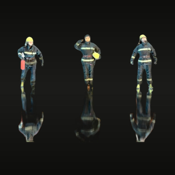 Firefighter Rescue Team 1/72 Resin Figure Diorama Set