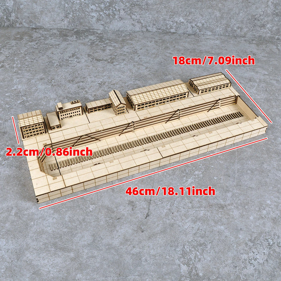 Assembly Architectural Model Sand Table Navy Yard Naval Base Building Shipyard Dockyard Ship Diorama Scale Model Kit 1/700