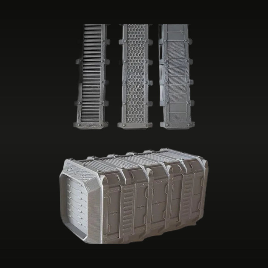 Sci-Fi Modular Container Base Terrain Diorama Accessory Resin Kit - unpainted resin model kit