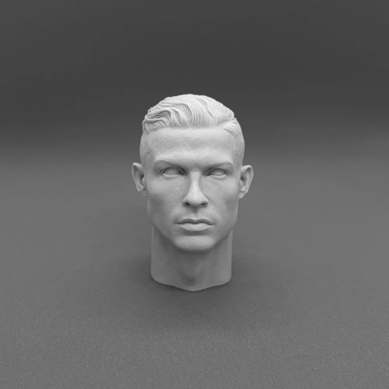 1/6 Scale Resin Diecast Head Sculpture Model Soccer Stars and Singers Collection Head Carving Fit 12'' Action Figure Unpainted
