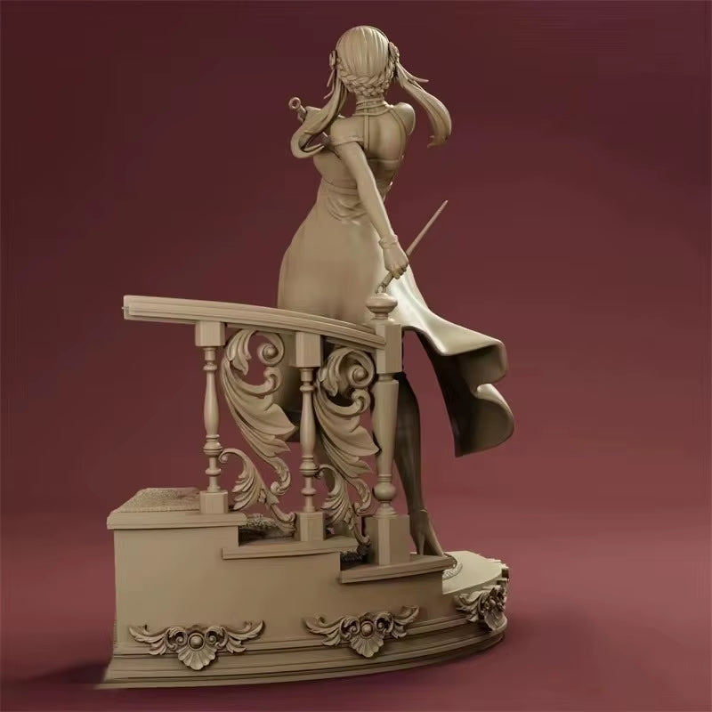 1/24 Scale Cute Female Assassin Resin Figure Assembled Model Kit Fantasy Miniature Hobby Unassembled and Unpainted 3D Printing