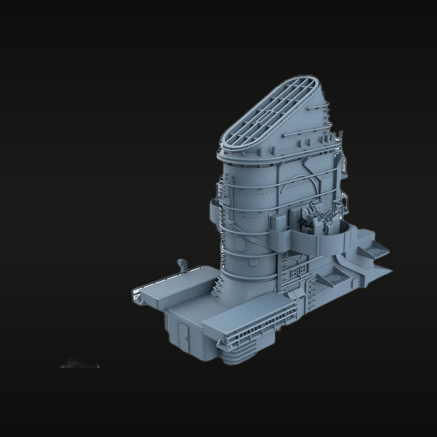 WWII German Navy Funnel Superstructure Assembly 1/350 1/700 Resin Kit - unpainted resin model kit