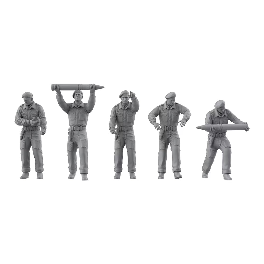 WWII British RAF or Army Bomb Loaders Set 1/144 Resin Figure Kit - resin model view 2
