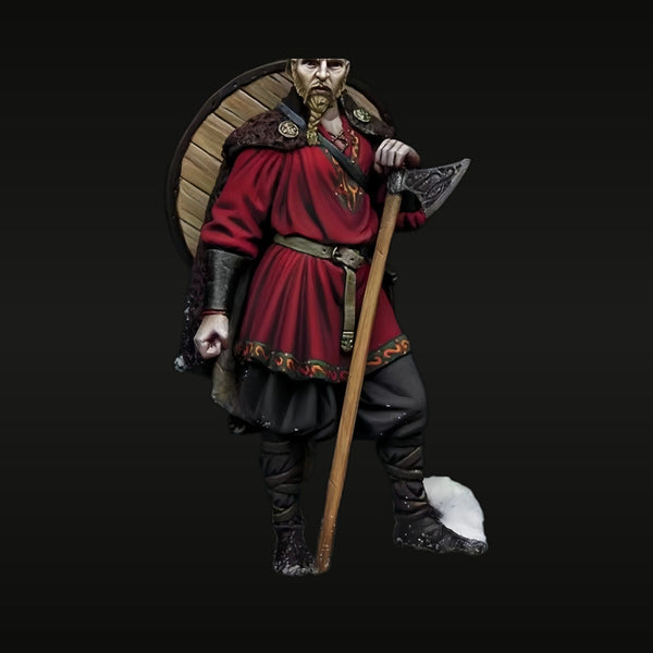 Medieval Norse Warrior Bearded Chieftain 1/24 Resin Bust Kit
