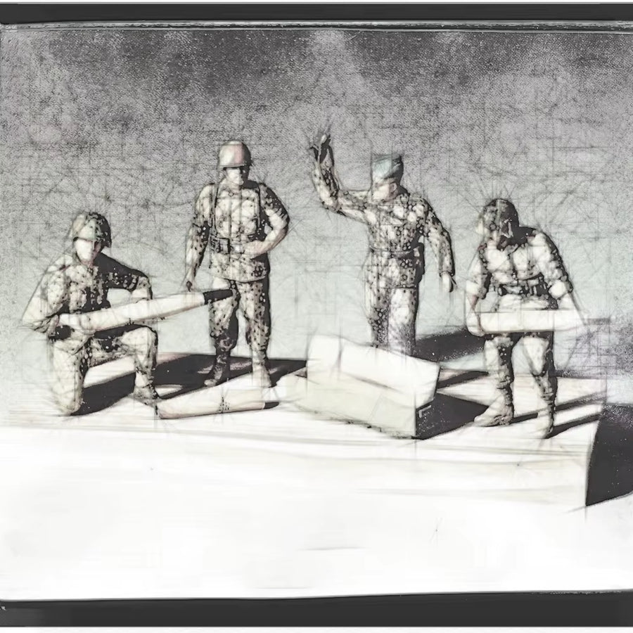 WWII German Infantry with Panzerfaust 4-Figure Set 1/35 Resin Kit - resin model view 2