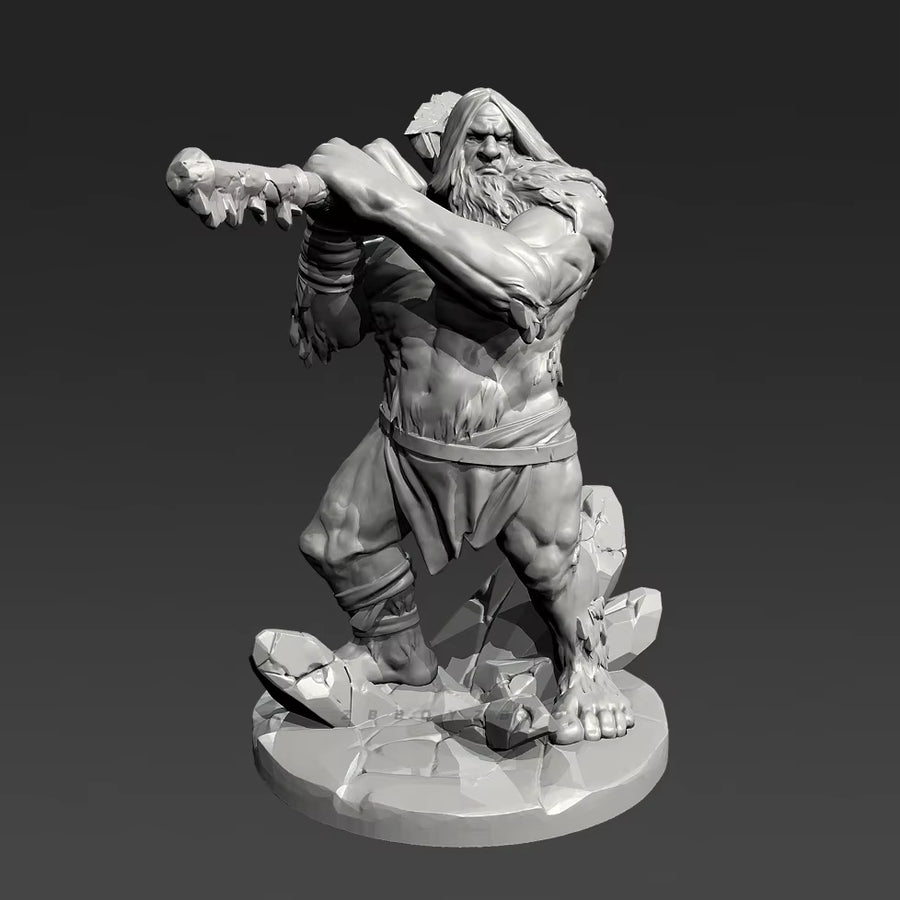 Fantasy Male Barbarian Warrior with Flute 38mm Resin Bust Kit - resin model view 2