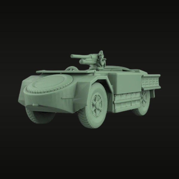 WWII Italian AS42 Sahariana Desert Scout Car 1/56 Resin Vehicle Kit