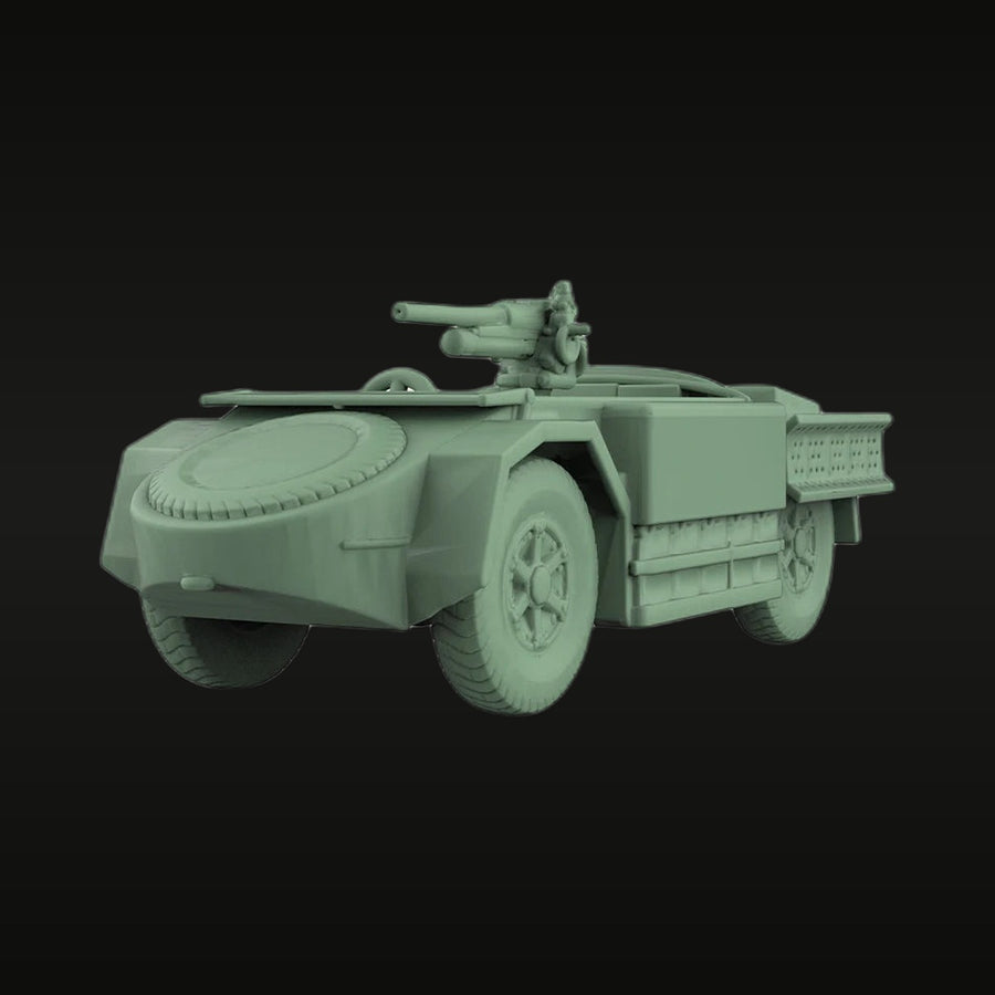 WWII Italian AS42 Sahariana Desert Scout Car 1/56 Resin Vehicle Kit - unpainted resin model kit