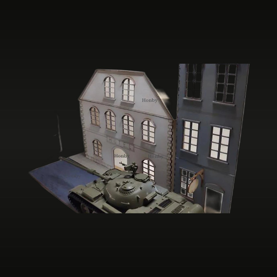 WWII European Townhouse Diorama Building Set 1/35 Resin Model Kit - unpainted resin model kit