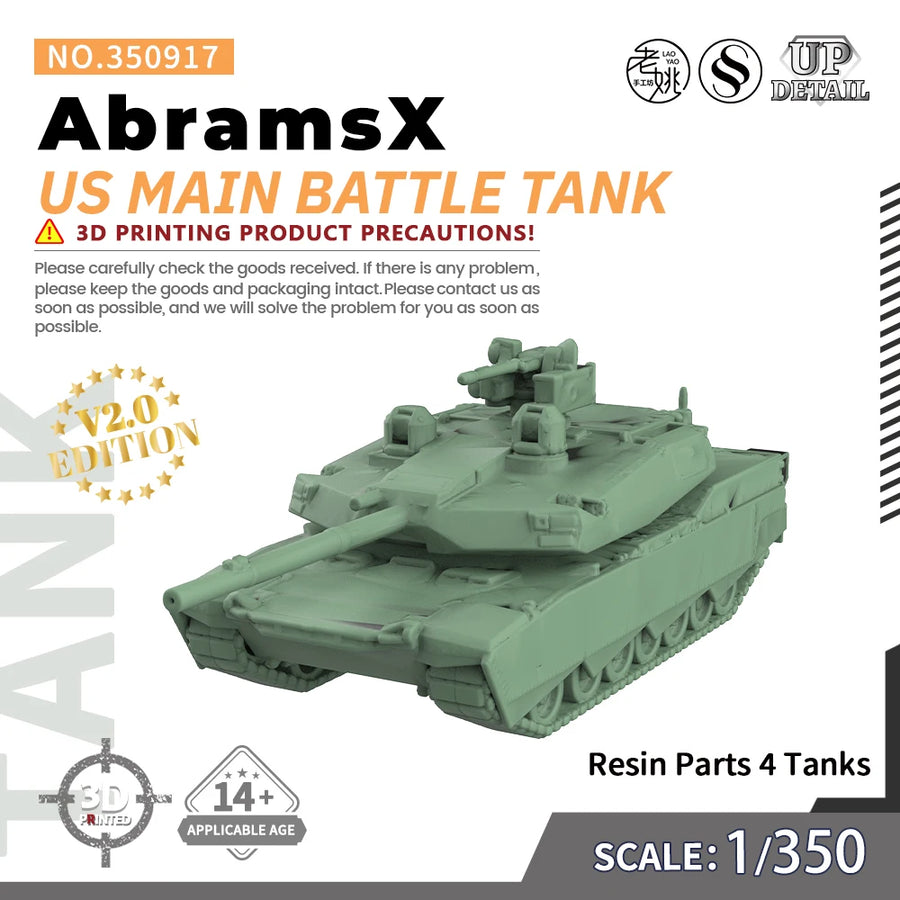 1/144 1/200 1/700 MRY-SFW SS917 Military Model Kit US Abramsx Main Battle Tank Miniature Static War Games