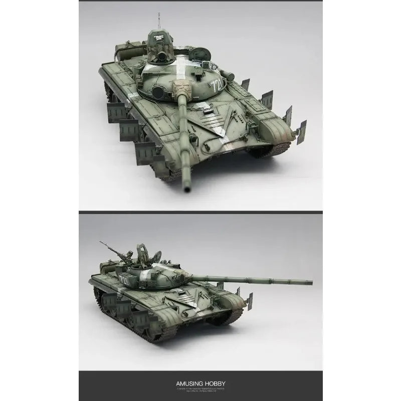 Soviet T-54/T-55 Main Battle Tank Weathered 1/35 Resin Model Kit - resin model view 4