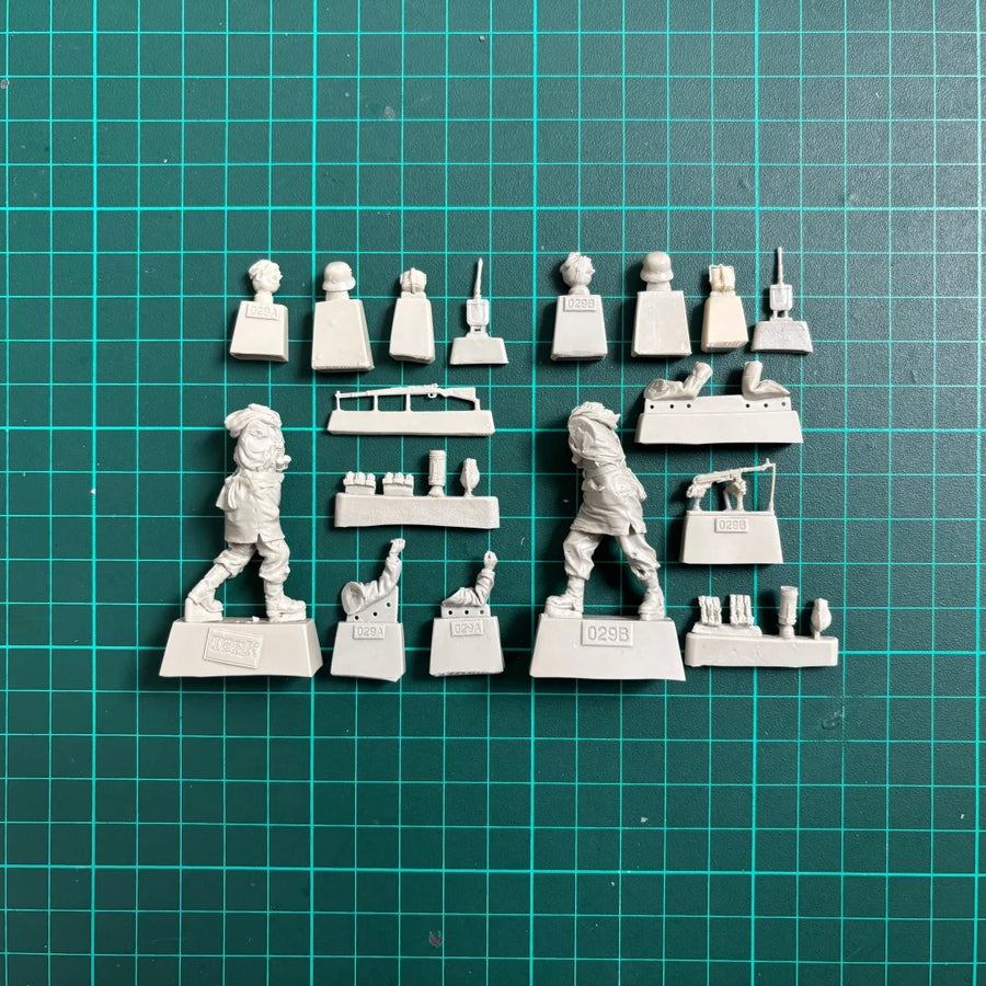 1/35 Resin Unpainted Model Kit, Military Theme, German Infantry Unassembled and Unpainted GK