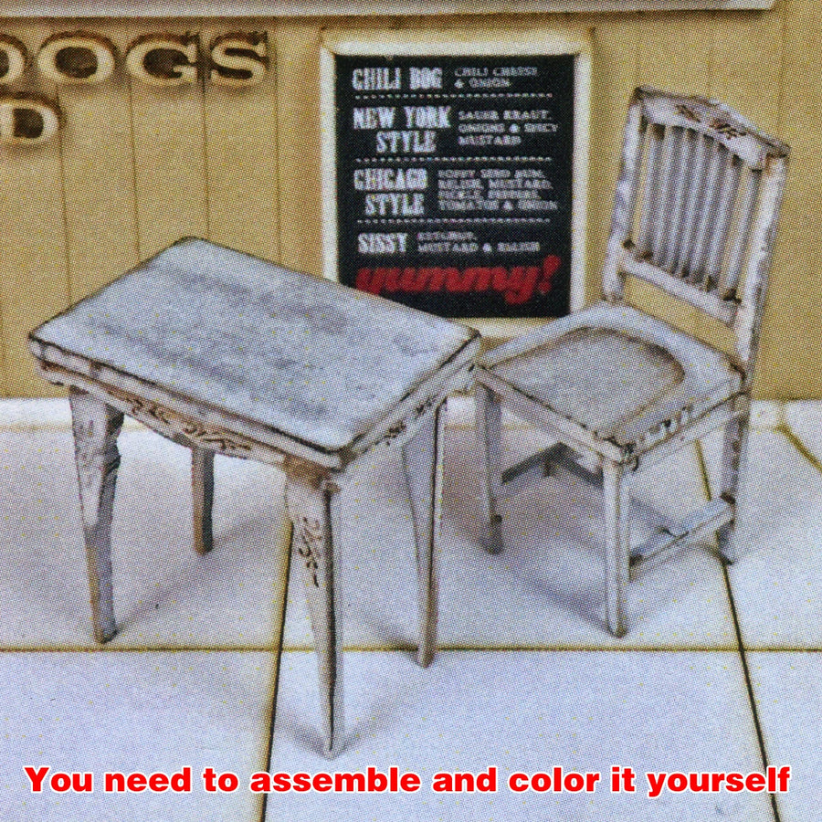 1/32 Victorian Tea Room Furniture Set (Resin Terrain) - resin model view 4