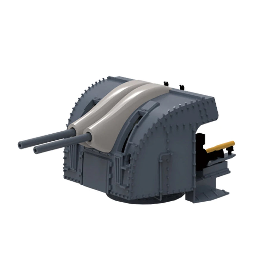 Royal Navy 102mm/45 QF HA Mk.XVI Twin AA Gun Mount 1/700 Resin Kit - resin model view 2