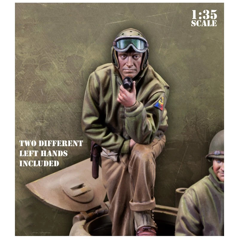 WWII US Tank Crew Diorama with M4 Sherman Turret 1/35 Resin Kit - resin model view 5