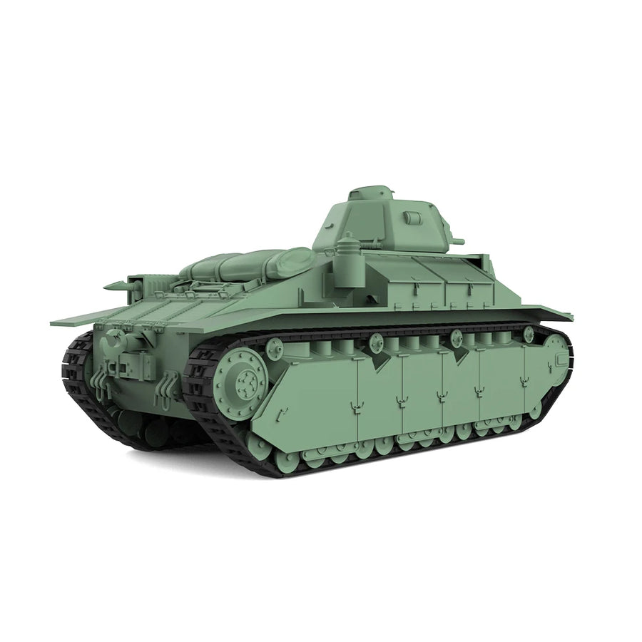 WWII French Char D2 Medium Tank 1/144 Resin Vehicle Kit - resin model view 2