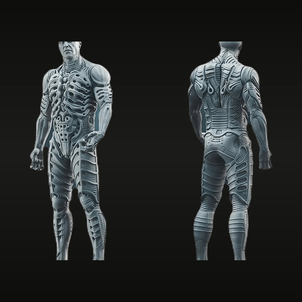 Cyberpunk Male Biomechanical Soldier Full Armor 1/24 Resin Figure Kit