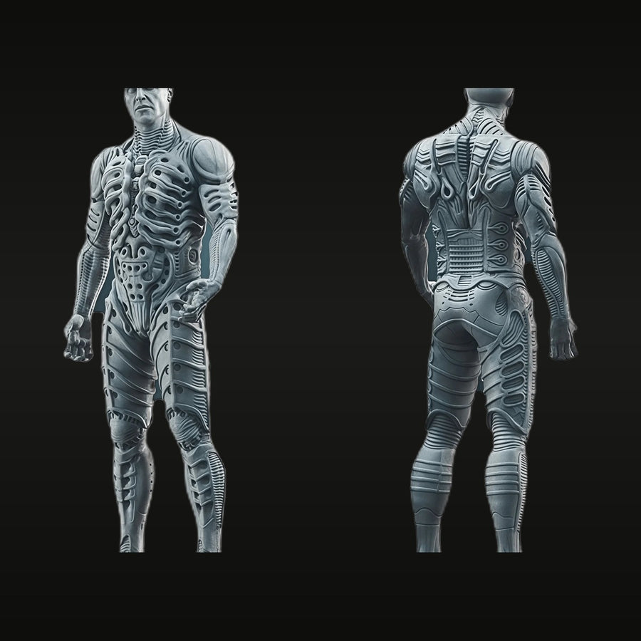 Cyberpunk Male Biomechanical Soldier Full Armor 1/24 Resin Figure Kit - unpainted resin model kit