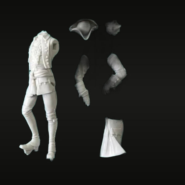 French 18th Century Officer Full Figure 54mm Resin Kit