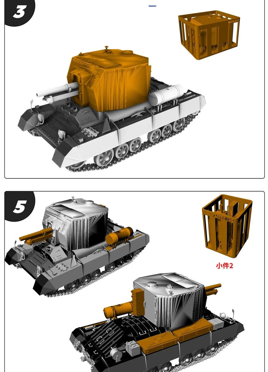 WWII British Bishop 25-Pounder SPG 1/56 Resin Vehicle Kit - resin model view 2