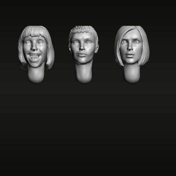 1/35 Female Head Set (Resin Accessory)