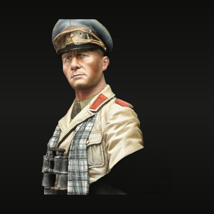 WWI German Officer with Campaign Hat 1/10 Resin Bust Kit - unpainted resin model kit