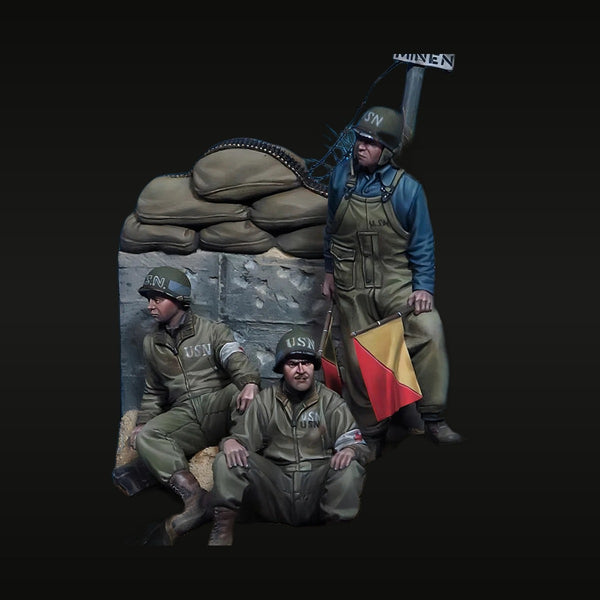 WWII American Soldiers Signal Post Trench Diorama 1/35 Resin Set