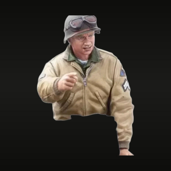 WWII US Army Tank Commander with Goggles 1/16 Resin Figure