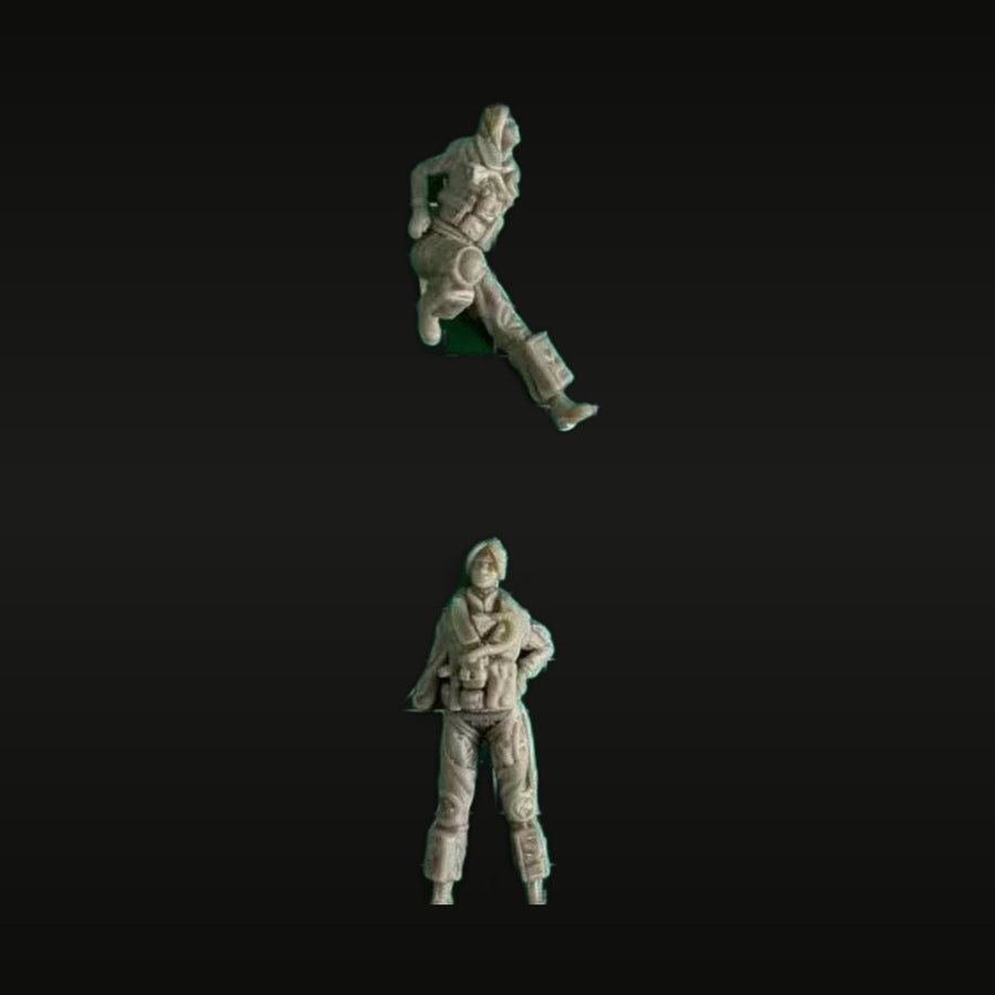 Modern US Navy Female Pilot Action & Standing Set 1/48 Resin Figure Kit - unpainted resin model kit