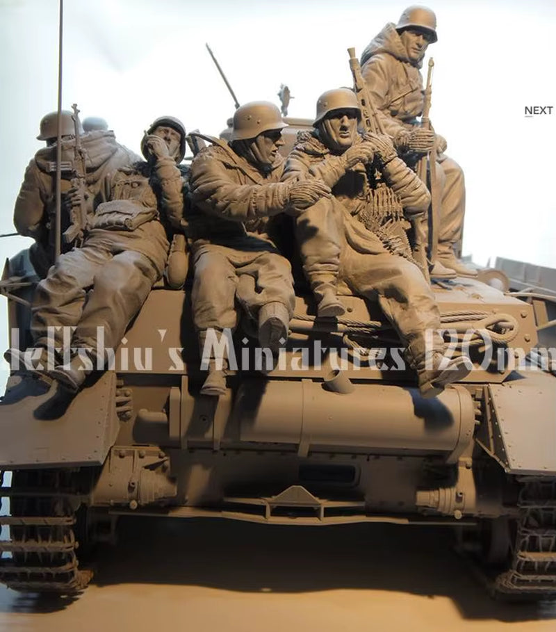 1/16 Resin Model Figure Gk，No Tanks, 6 Figure ,German, Unassembled and Unpainted Kit