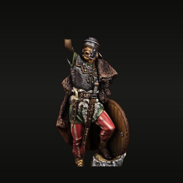 Medieval Germanic Warrior with Axe and Shield 1/24 Resin Figure Kit