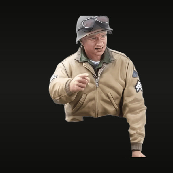 WWII American Tank Crew Bust with Goggles 1/16 Resin Kit