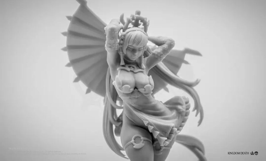 Fantasy Female Winged Demon with Armor 75mm Resin Figure Kit - resin model view 4