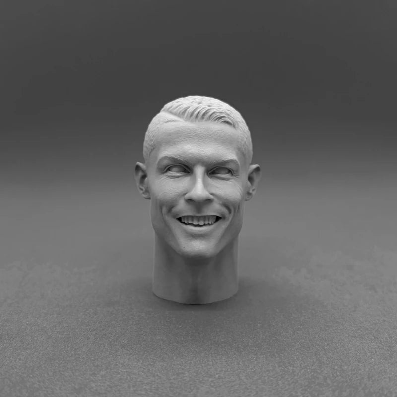 1/6 Scale Resin Diecast Head Sculpture Model Soccer Stars and Singers Collection Head Carving Fit 12'' Action Figure Unpainted
