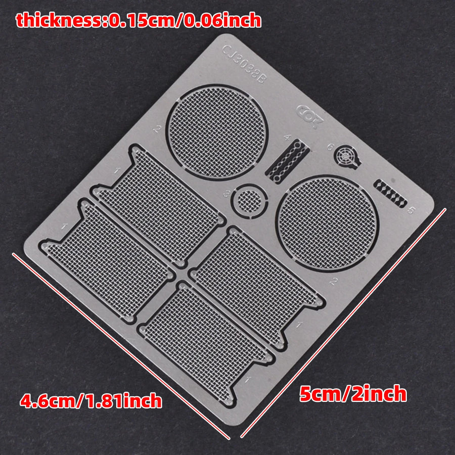 1/35 PE Scale Model Kit King Tiger II Heavy Tank Engine Air Intake Grille Intake Hood Grid Modified Parts Accessory