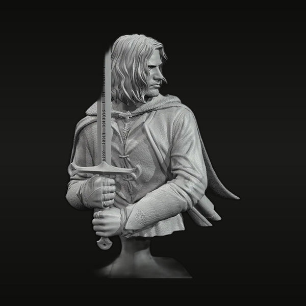 Medieval Warrior with Longsword 70mm Resin Bust Kit