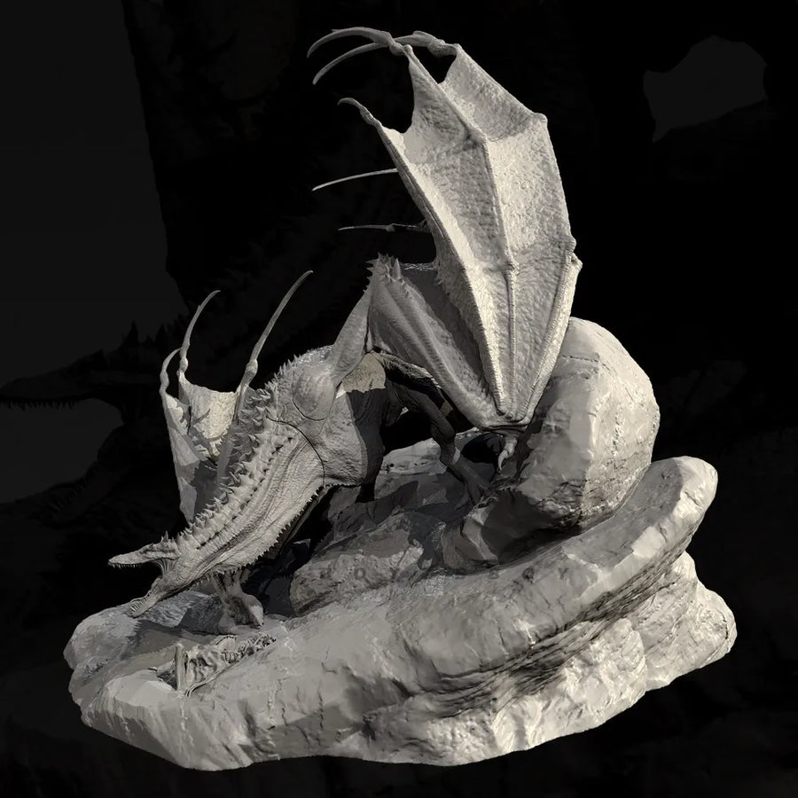 Dragon with Red Wings 85mm Resin Figure Kit - resin model view 3