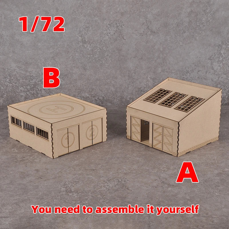Assembly Architectural Model Sand Table Warehouse Godown Stockroom Granary Barn Diorama Scale Model Kit 1/72