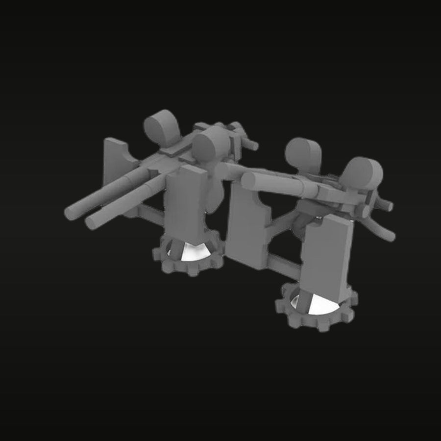 WWII USN Twin Oerlikon Anti-Aircraft Gun Type A 1/700 Resin Kit - unpainted resin model kit