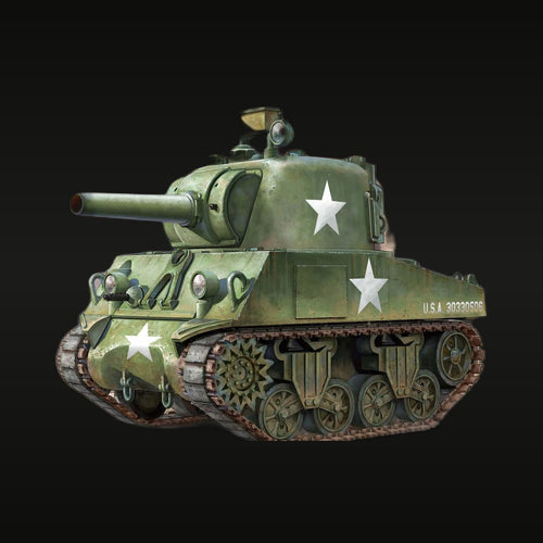 WWII US Army M4A3 75mm Medium Tank 1/35 Resin Model Kit