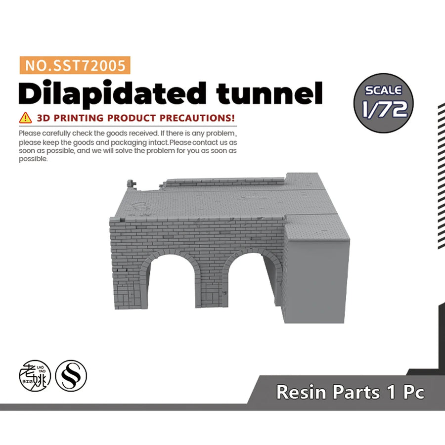 MRY-SFW SST005 1/72 1/76 1/87 1/1001/120 1/144 1/160 1/220 Military Model Scenarios War Ruins Dilapidated Tunnel