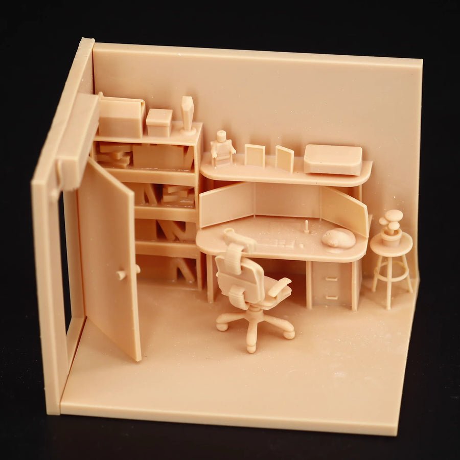 1/64 C002 Study Computer Table Scene Model Handmade Mini Sand Table for Fan Collection Toys