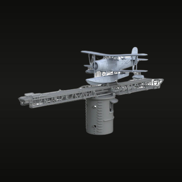 WWII US Navy SOC Seagull Floatplane with Ship Catapult Turret 1/144 Resin Model Kit