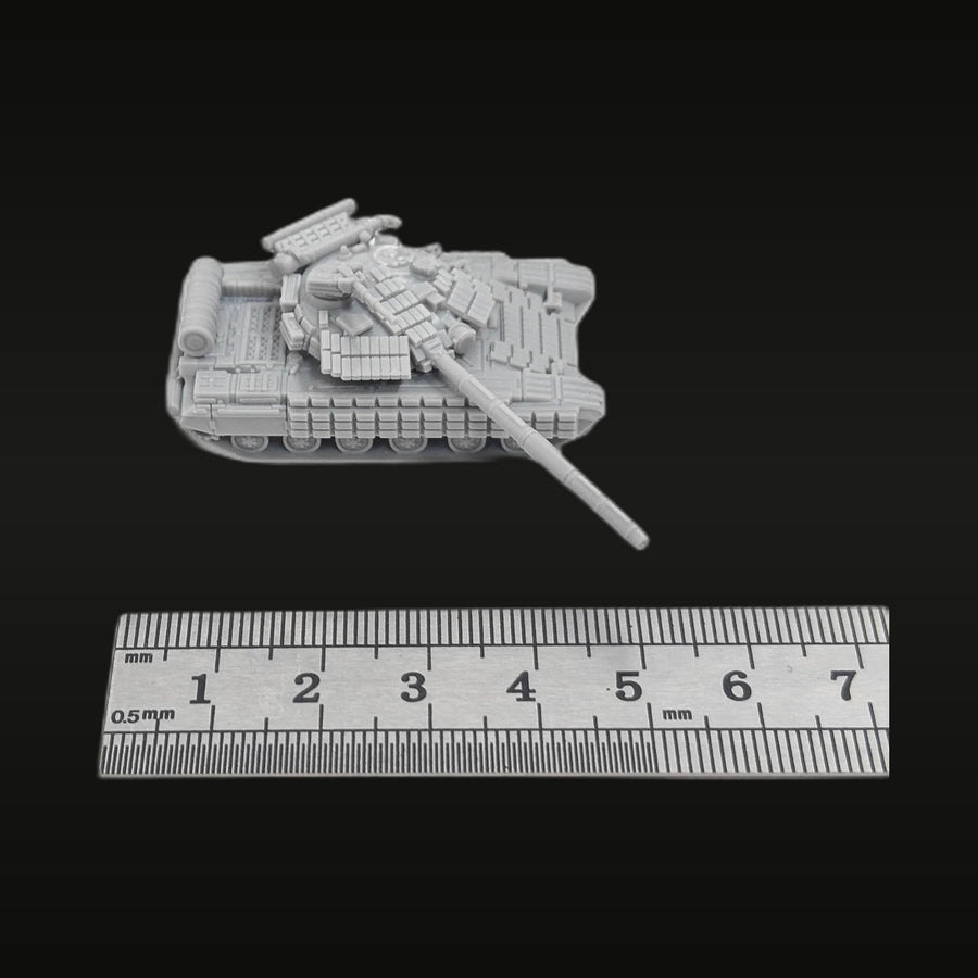 Cold War Soviet T-64BV Main Battle Tank Micro-Scale 1/285 Resin Vehicle Kit - unpainted resin model kit